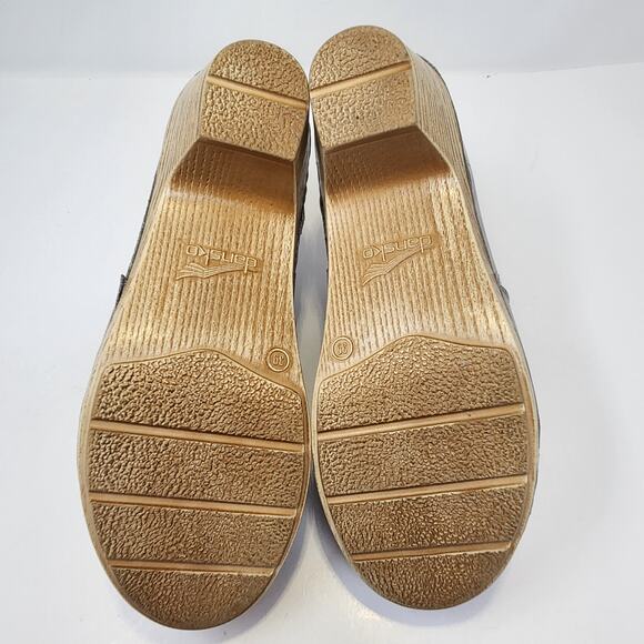 Dansko Maria Gray Nubuck Clog Ankle Boot Women Size 38 US 8.5 Zip Comfort Shoe - Picture 9 of 9